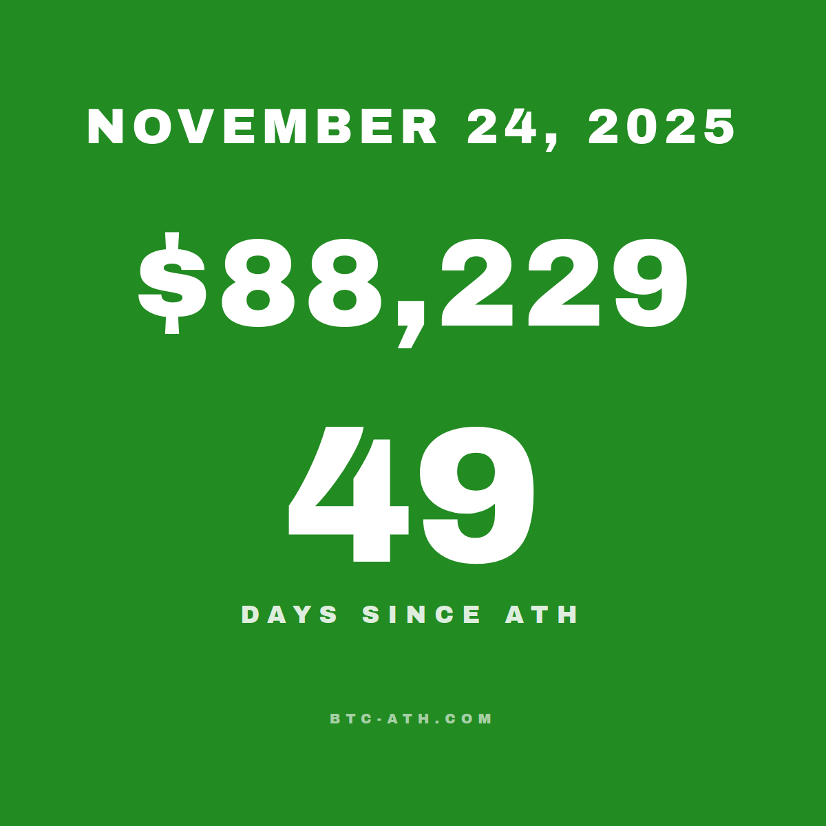 BTC.ATH November 24, 2025 — $88,229